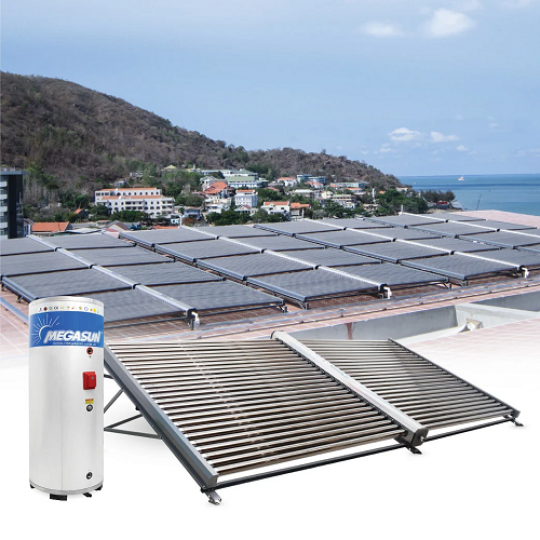 Hệ nước nóng công nghiệp 3000 lít - loại ống chân không